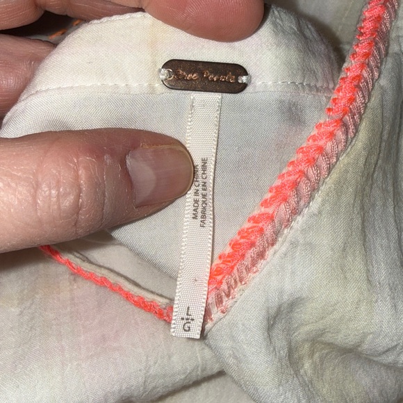 Free People Run With Me sleeveless dress in ivory combo, size L, EUC - Picture 6 of 8